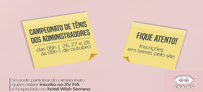 Evento inova com campeonato de tênis para Administradores Evento inova com campeonato de tênis para Administradores